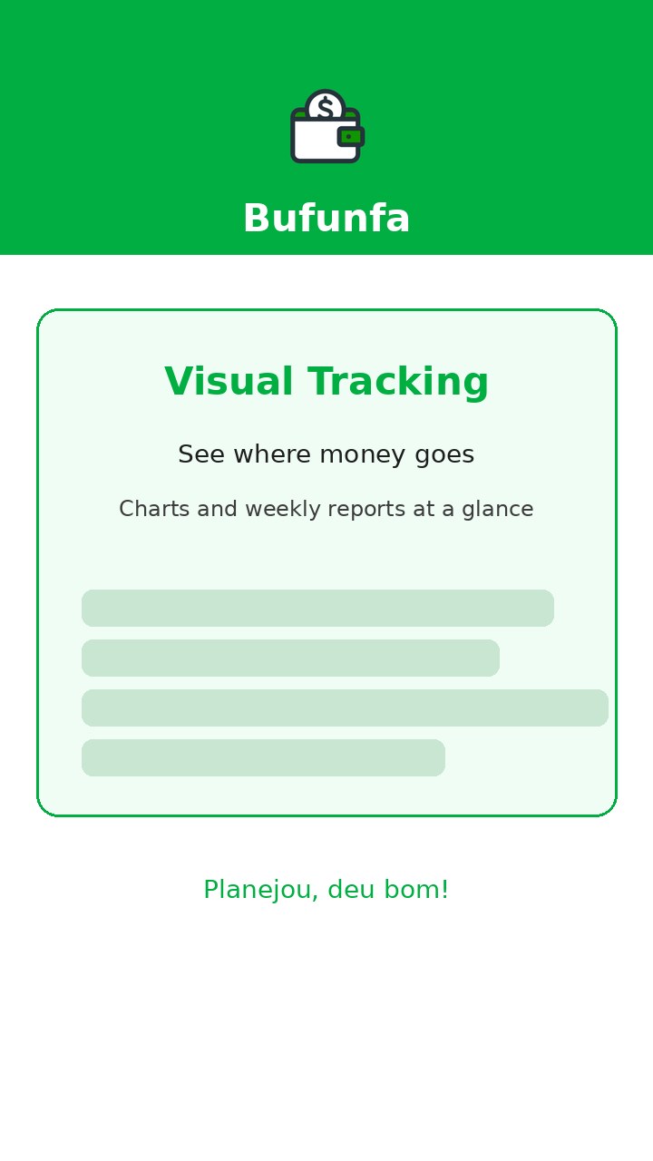 Bufunfa visual expense tracking with charts